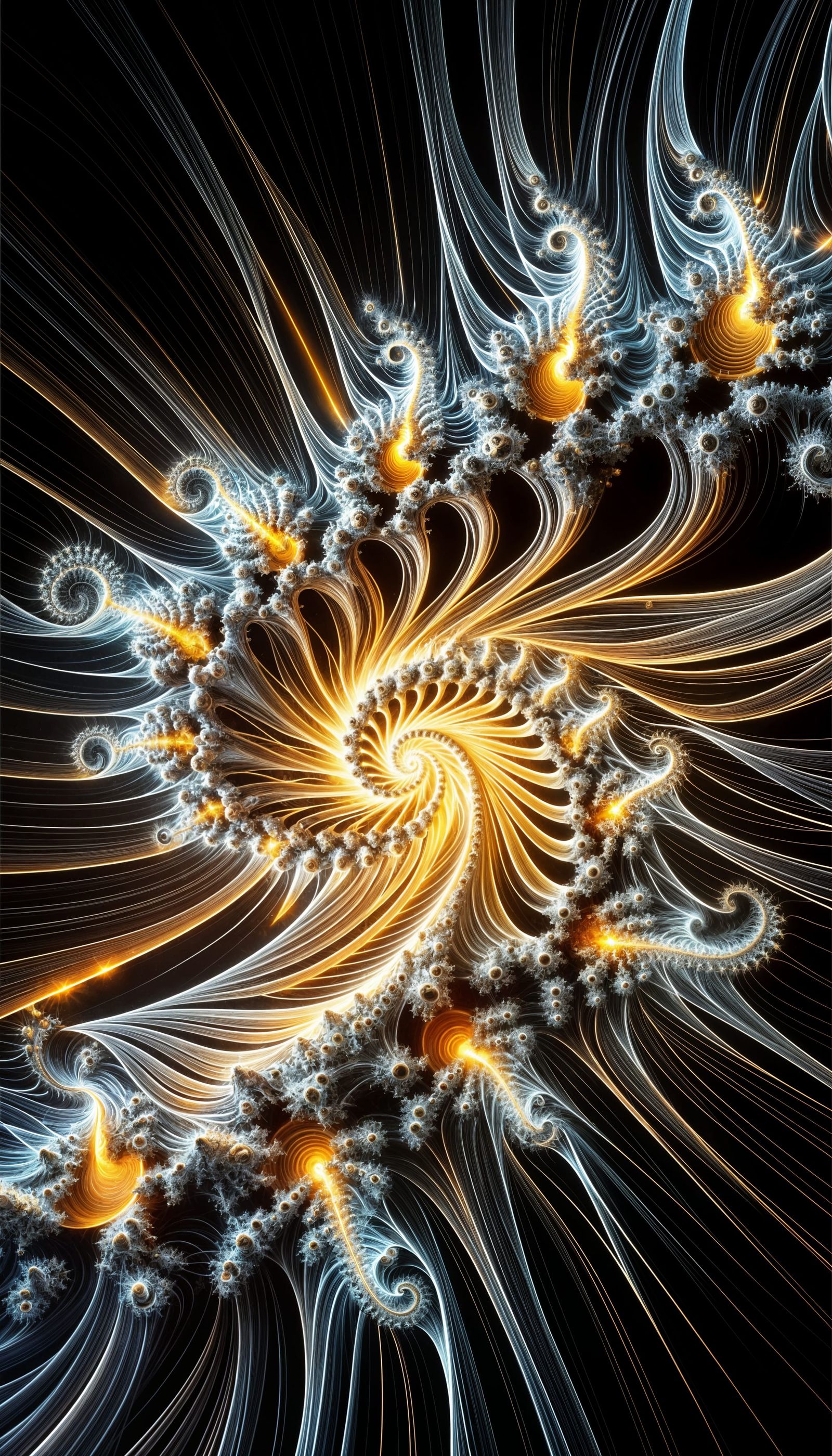 Fractal Wildscape in Vibrant Light and Dark Harmony