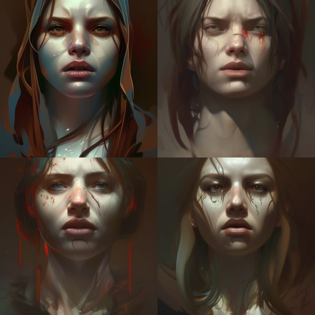 Subconscious Prisoner: Hyperdetailed Splash Art Portrait