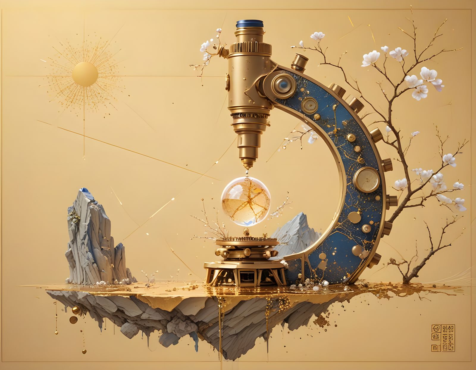 Giant Microscope Examines Stellar Particles in Kintsugi Styl...