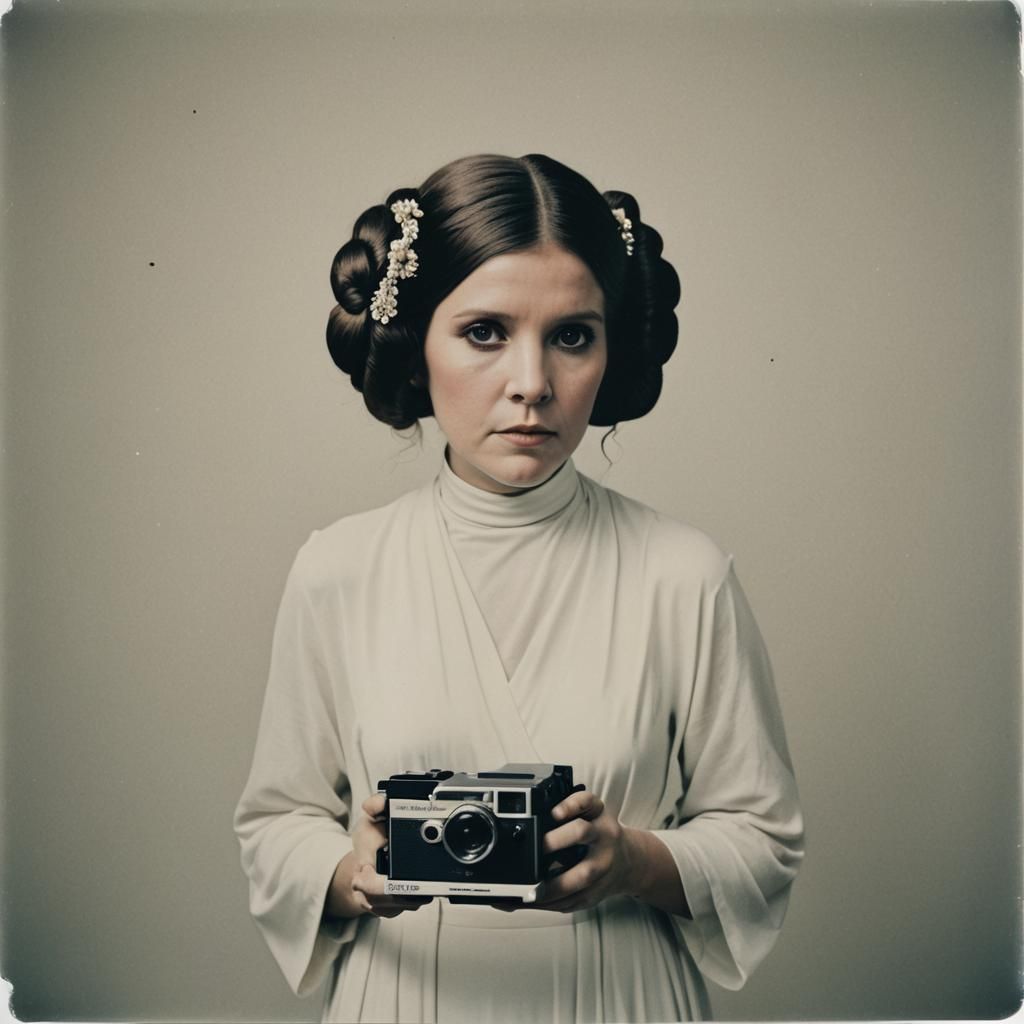 Princess Leia in Polaroid Instant Photo