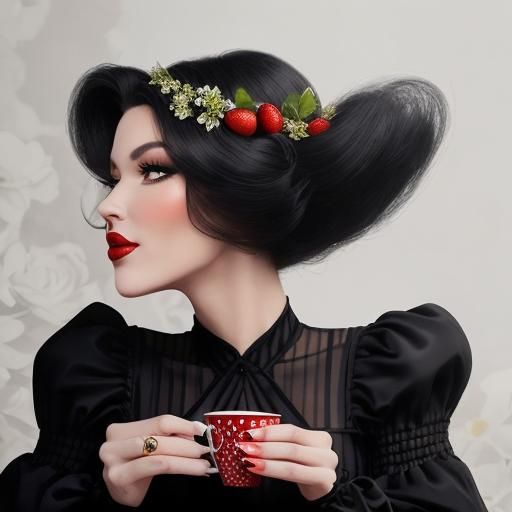 Medusa Blows a Kiss in 60s Mod Style