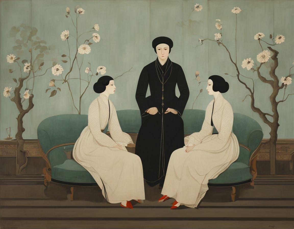 Surrealist Painting of Woman by Hayv Kahraman