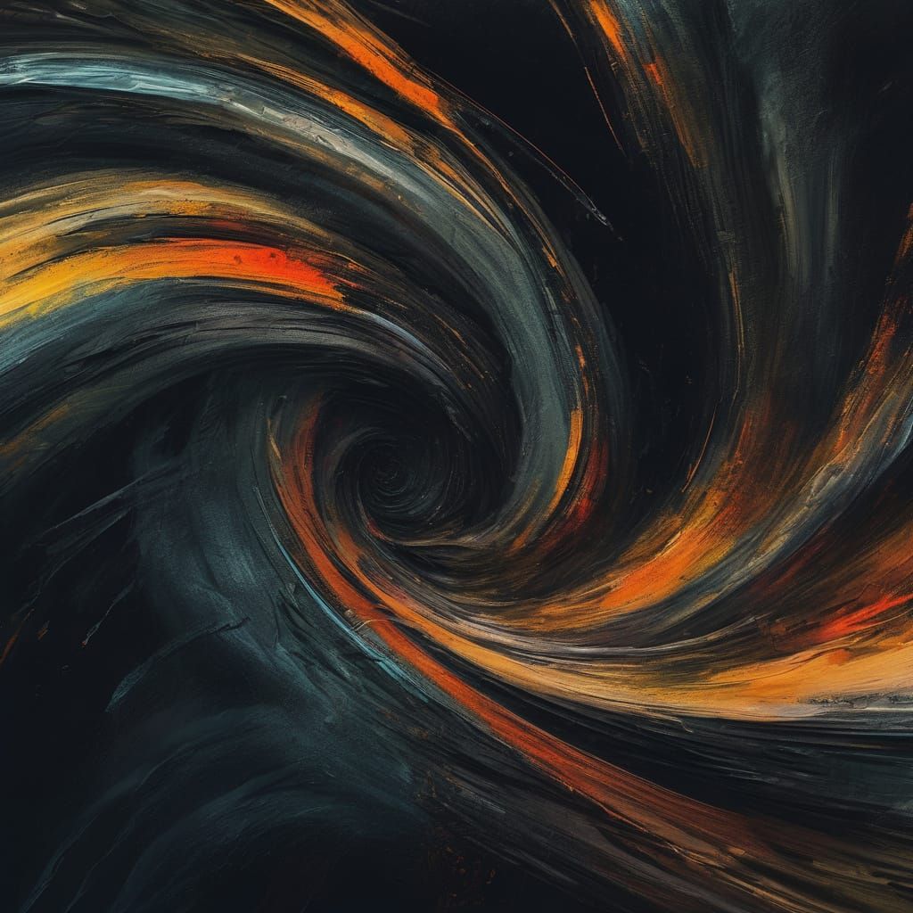 Swirling Vortex in Dark Fog