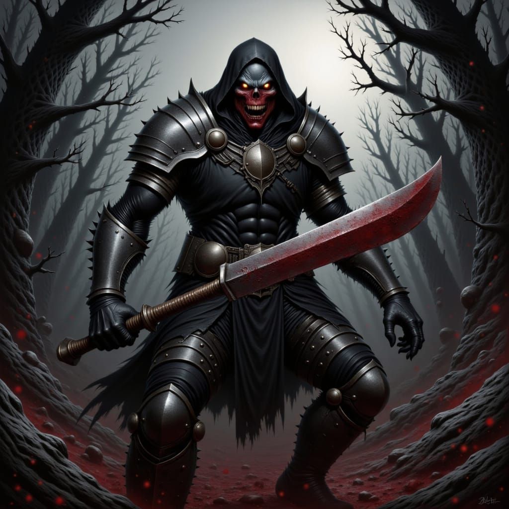 Ghoul Warrior in Dark Fantasy Art Style