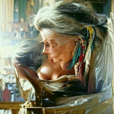 Beautiful Woman in Oil Painting by James Gurney