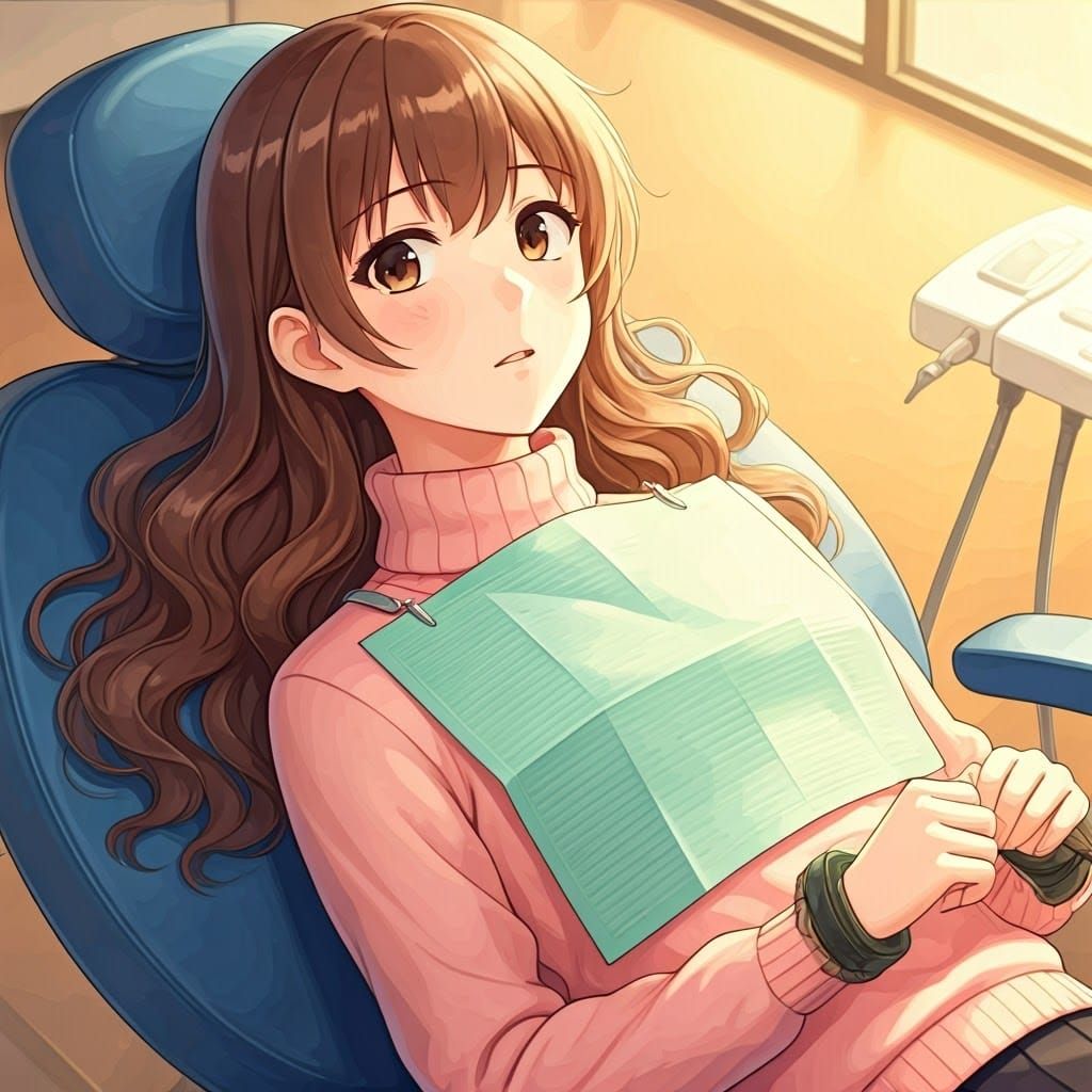 Anime Girl in Dentist Chair with Restraints