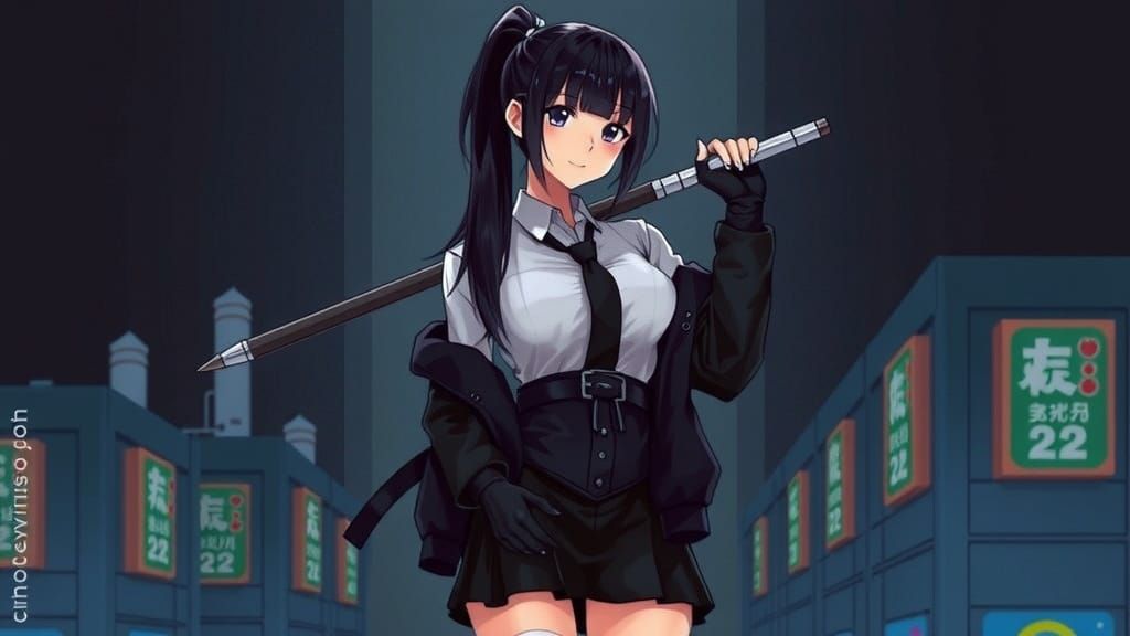 Anime Woman in Futuristic Style