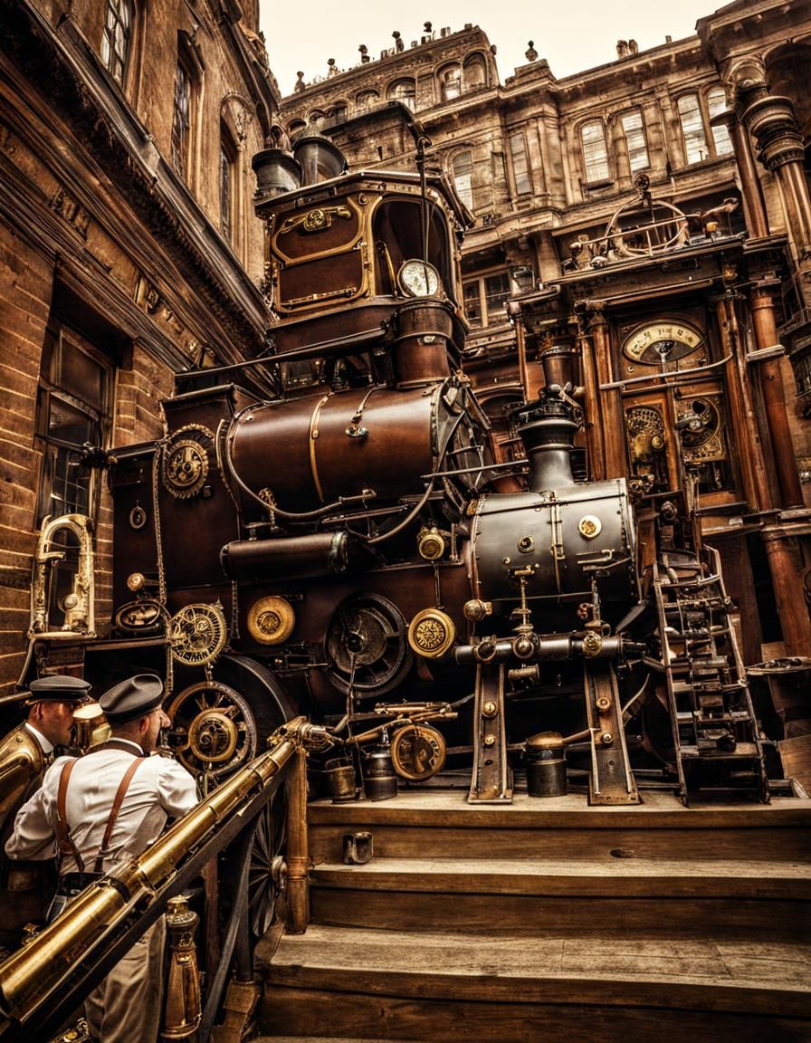 Steampunk Dreamscape Generated by AI