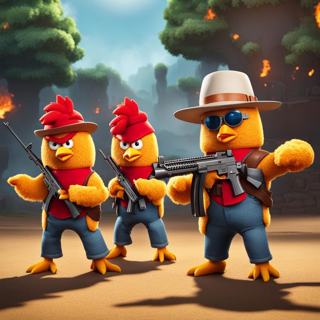 Chicken Nuggets: Avenging Heroes in Action