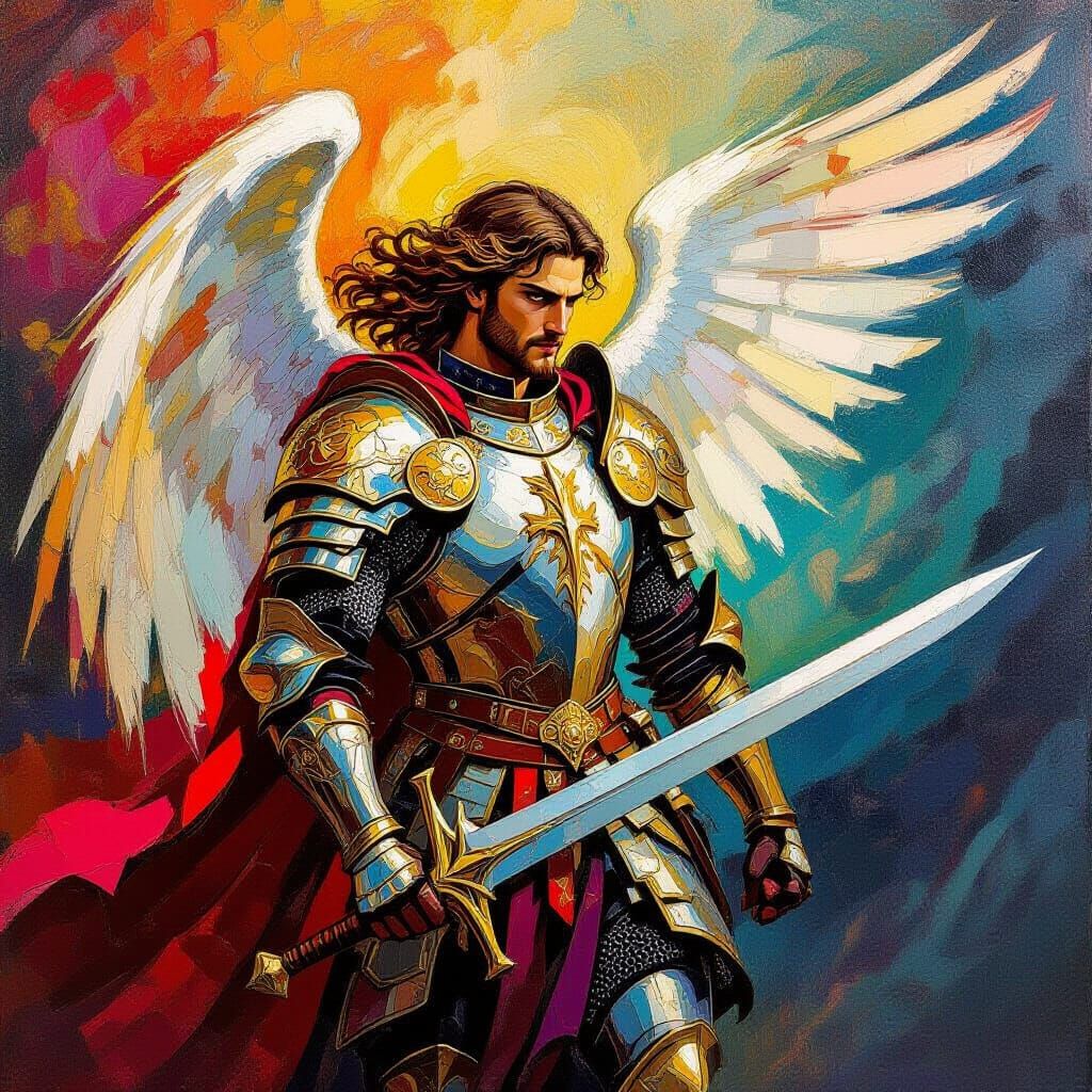 St. Michael the Archangel in Neo-Impressionist Style