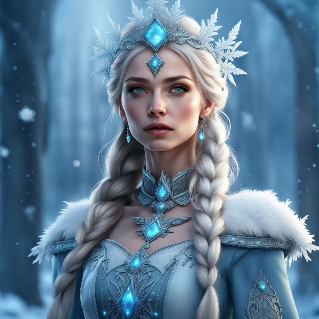 Slavic Ice Princess with Frost Magic