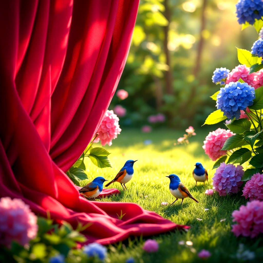 Vibrant Blooms in Hyperrealistic Paradise