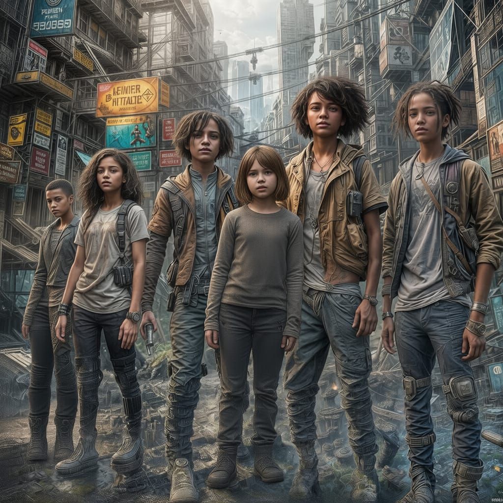 Multicultural Teens in Dystopian Fantasy Art