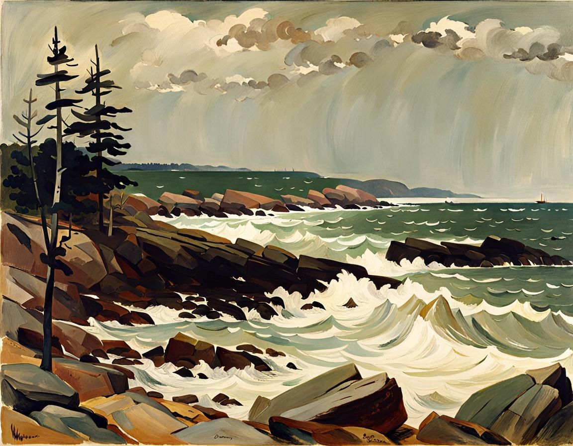 A view of the New England coastline.
