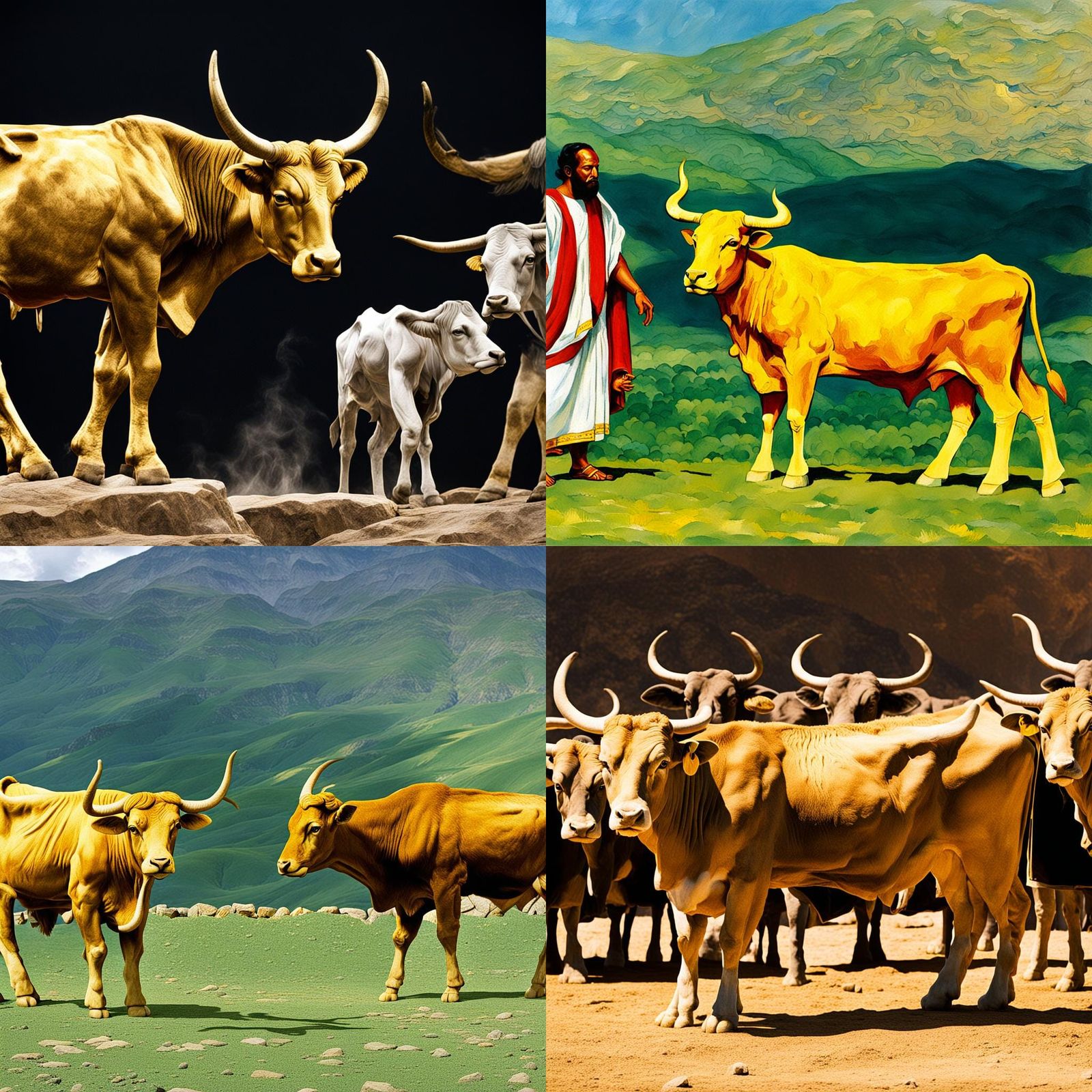 The Golden Calf: A Biblical Scene