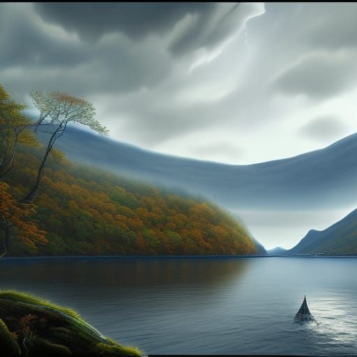 Loch Ness in Hudson: Detailed Matte Painting