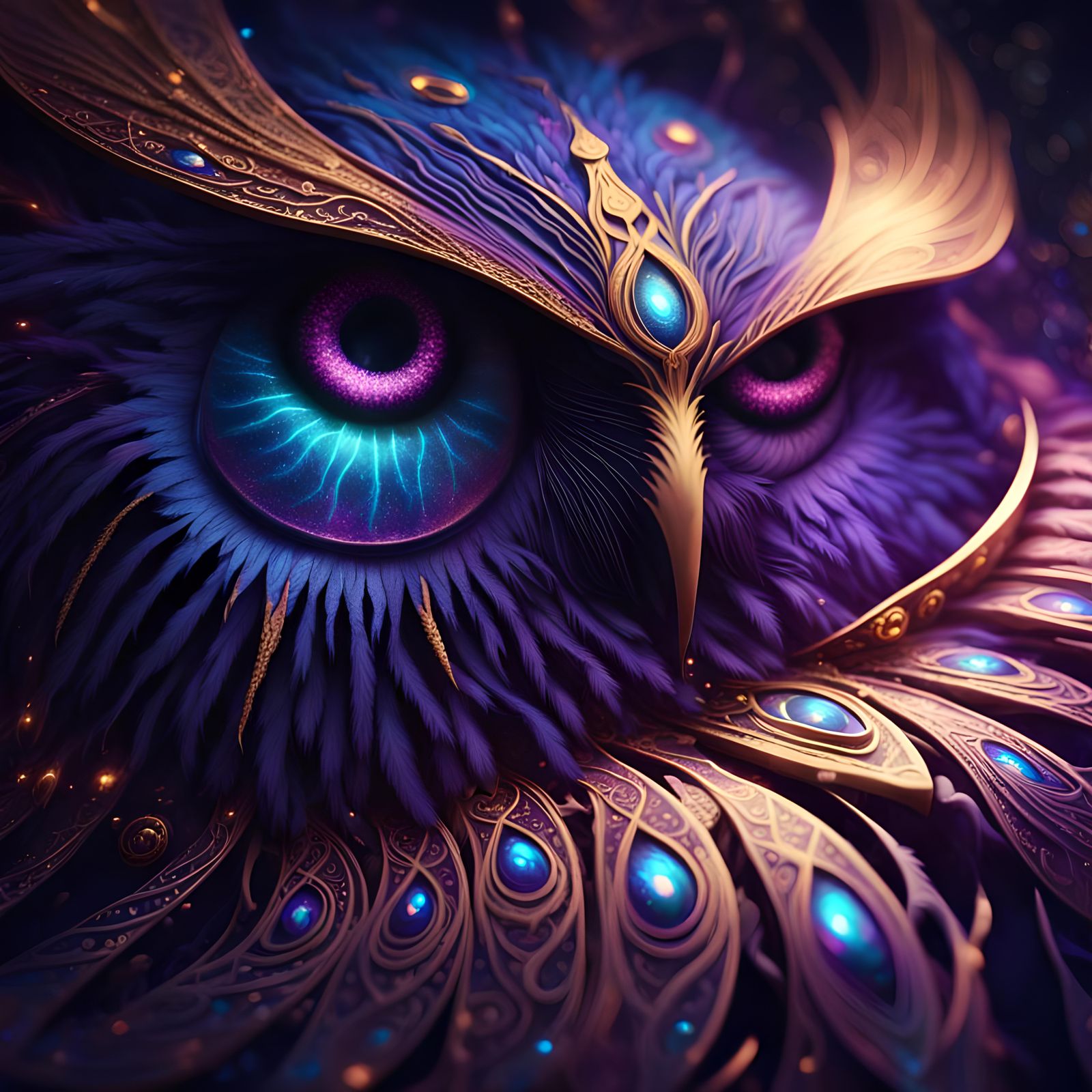 Illuminated Eyes: Detailed Fantasy Concept Art