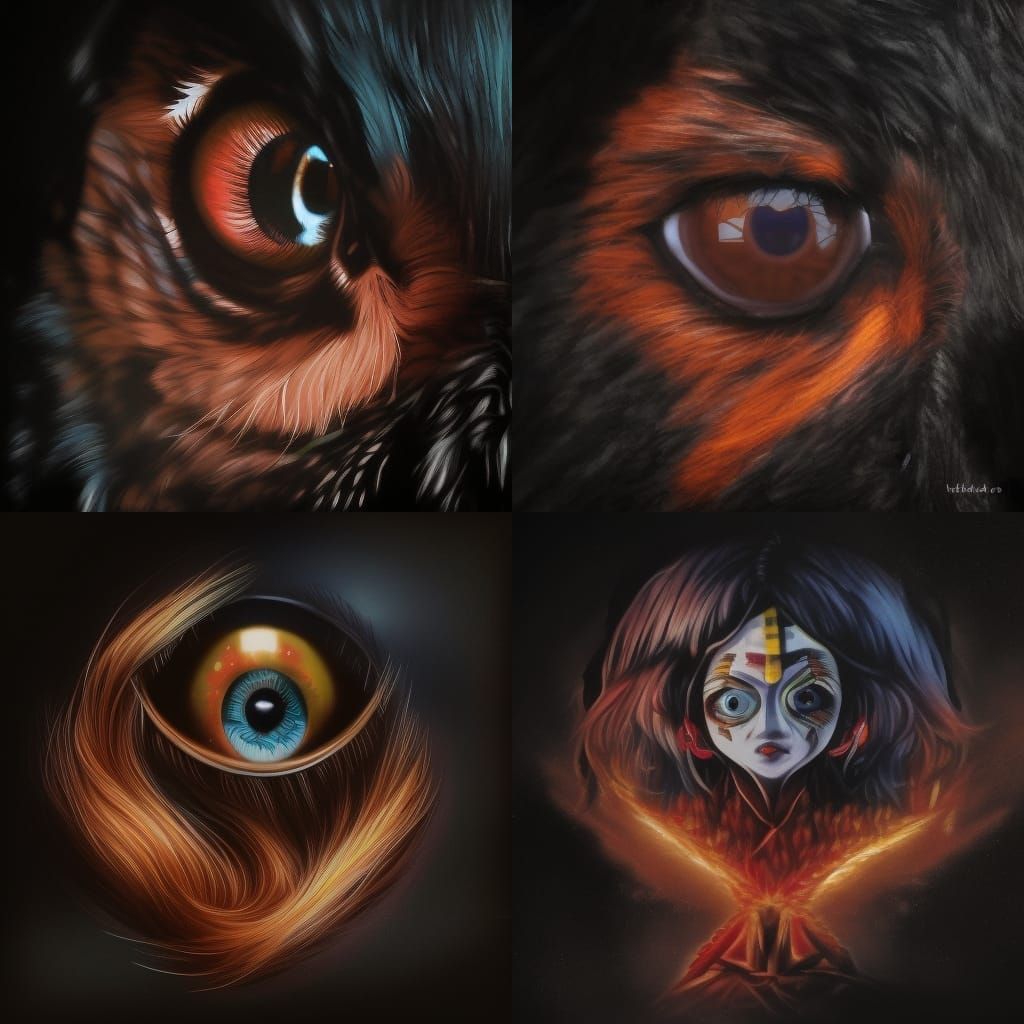 Intense Yellow Eye Macro Shot