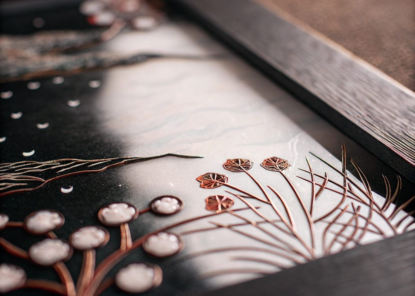 Upright Myrtle Spurge in Cloisonné Style