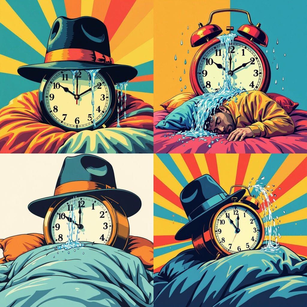 Giant Hat Alarm Clock Wakes Sleeper With Water Splash