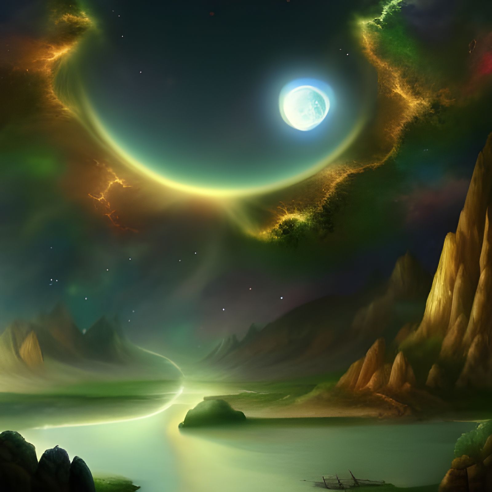 Celestial Vale: Night Sky in Unreal Engine 5