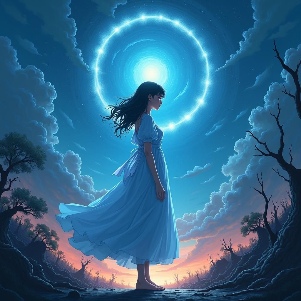 Dream to Nightmare: Anime-Inspired Cel-Shaded Art