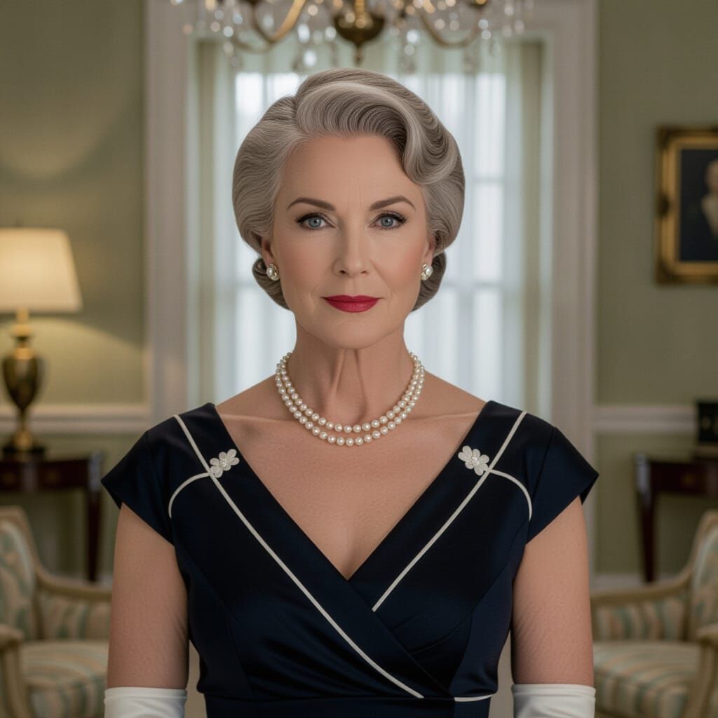 Elegant Widow Exudes Dangerous Beauty in Noir Style