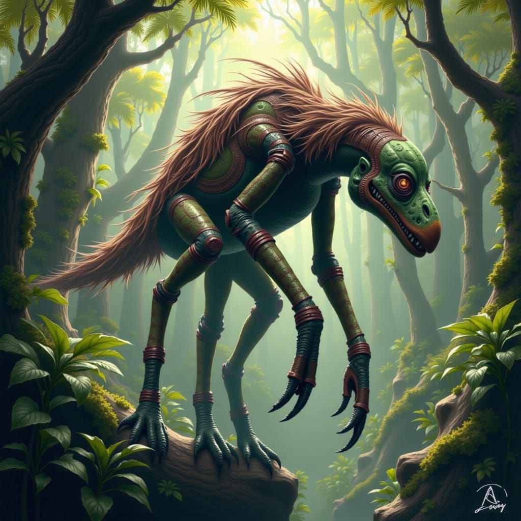 Asyyyriak Perched in Kashyyyk Forest Canopy