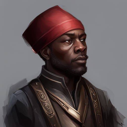 Vaudou Priest Pirate Crew Portrait in Splash Art Style