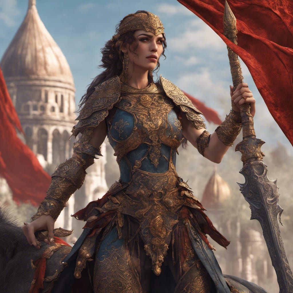 Turkish Princess Warrior: Detailed Fantasy Concept Art