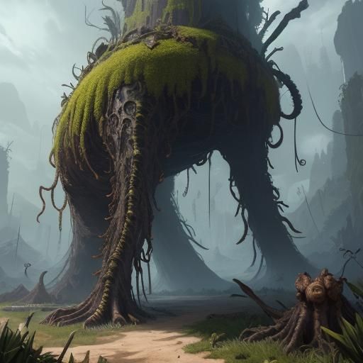Detailed Cordyceps Creeper in a Fantasy Art Style