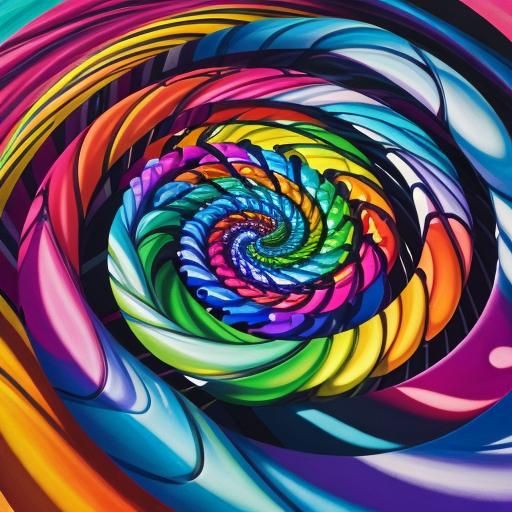 Abstract Light and Shadow in Gouache Candyland