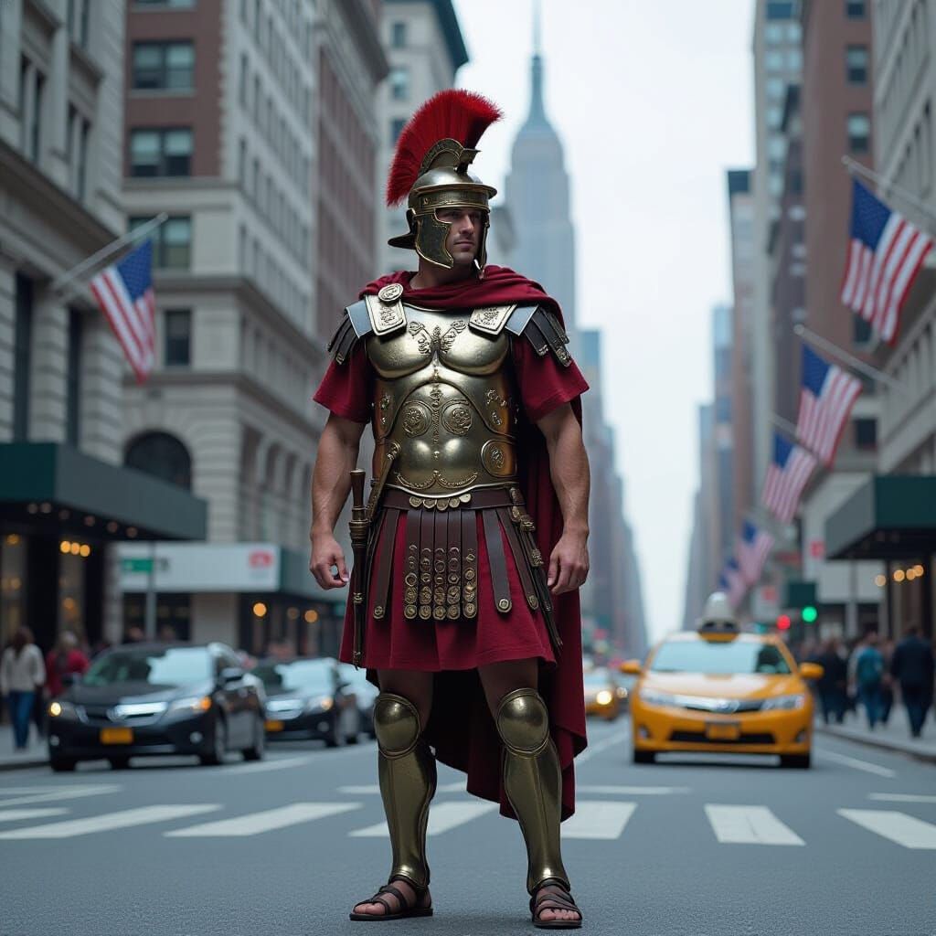 Roman Soldier in New York: Digital Matte Painting