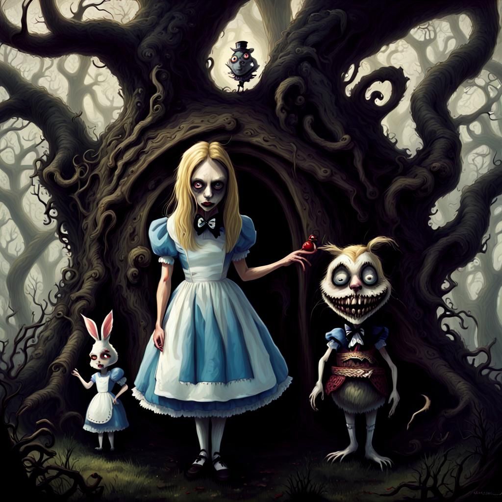 Creepy Alice in Wonderland by Tim Burton