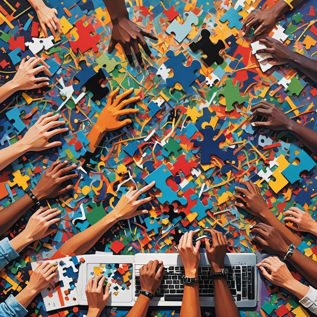 Abstract Hands: A Vibrant Creative Process