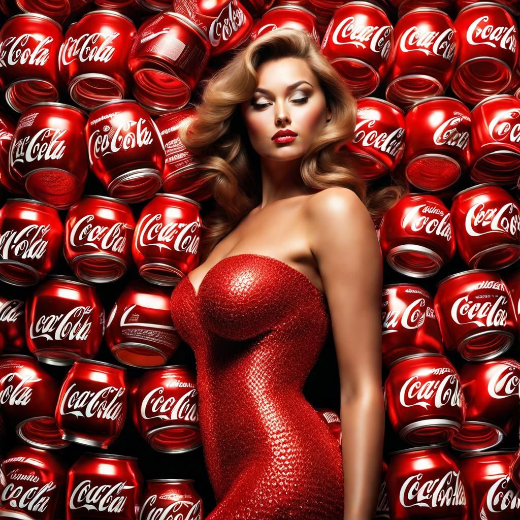 Red Dress, Coke Wall