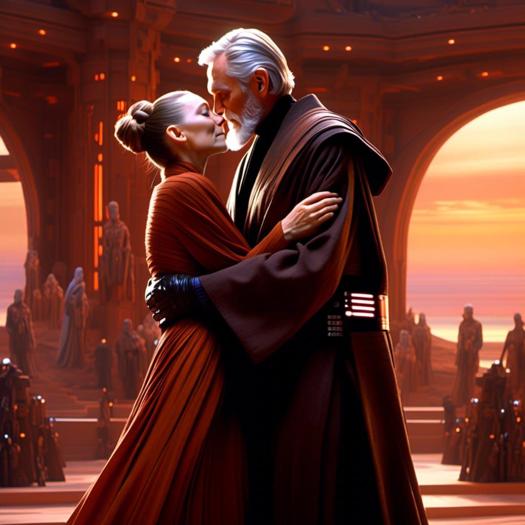 Obi-Wan Kenobi and Count Dooku Embrace