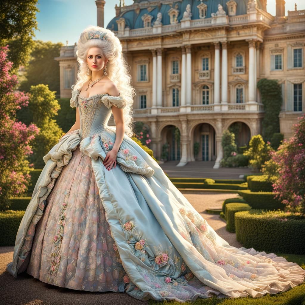 Marie Antoinette Steampunk in Palace Garden