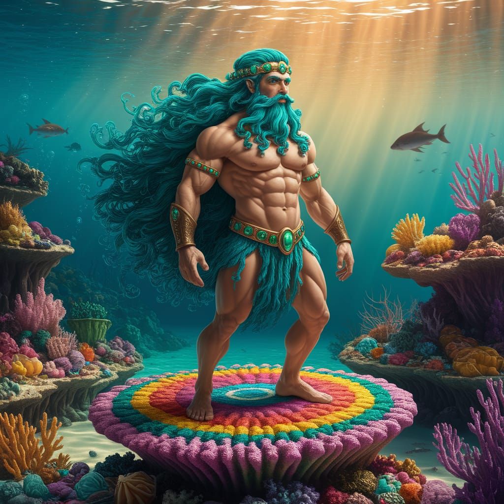 Majestic Sea King on Rainbow Coral Island