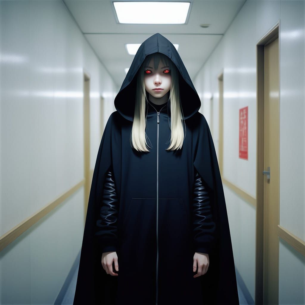 Mysterious Horror Figure in Dark, Victorian-Inspired Apartme...