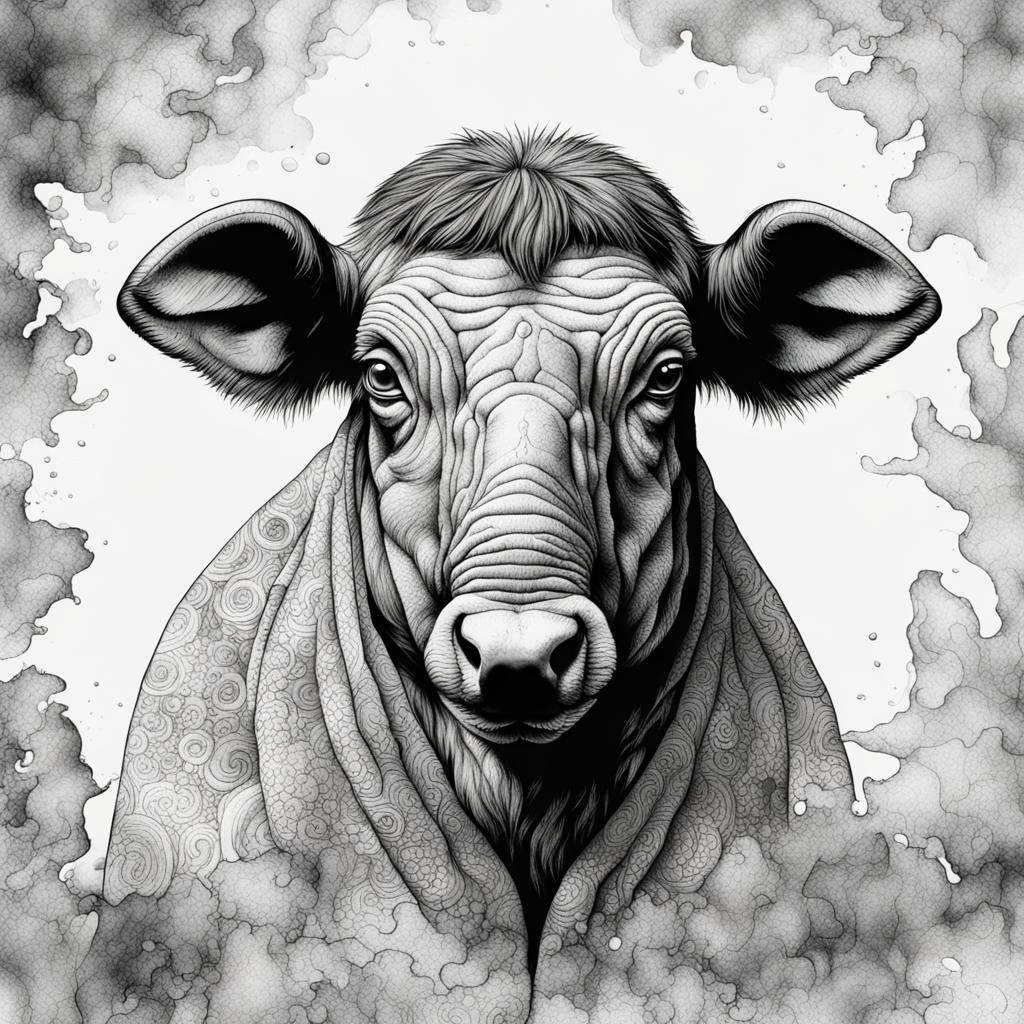 Ink Splatter Art: High-Resolution Animal Creation