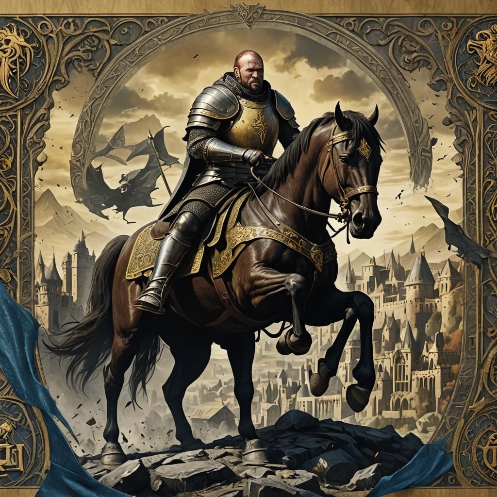 Gregor Clegane Fantasy Banknote Art in Unreal Engine