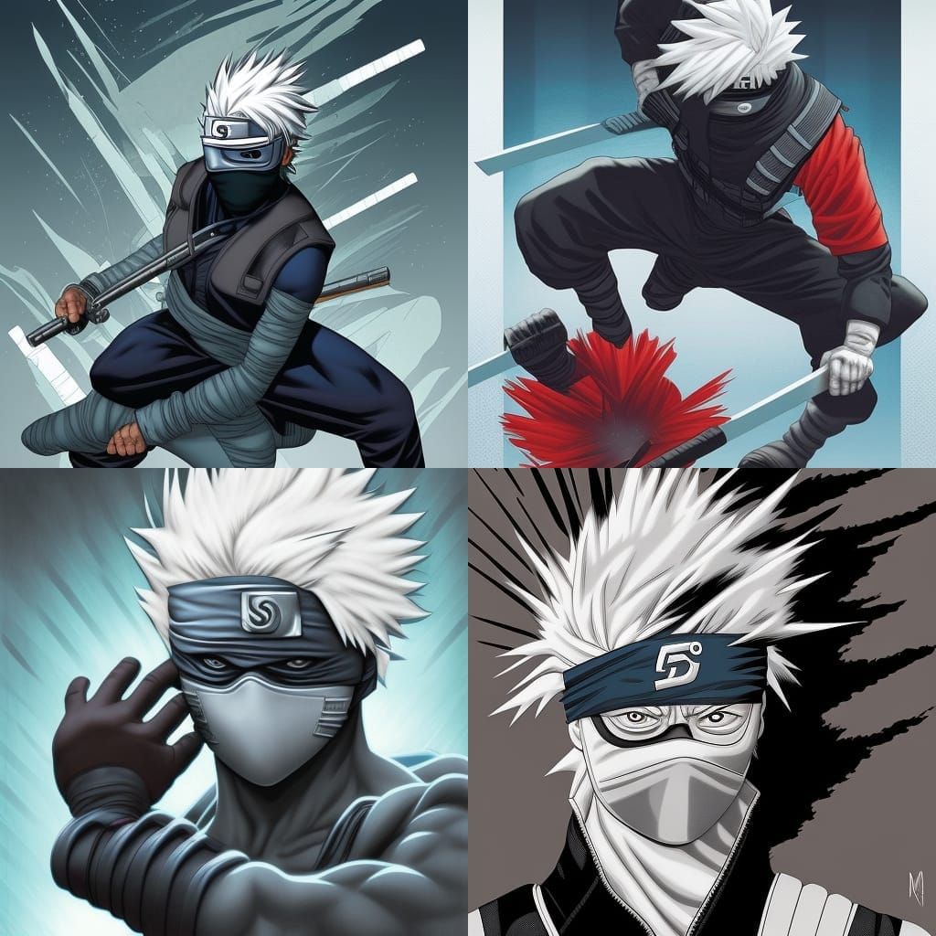 Kakashi in Comic Book Art Style