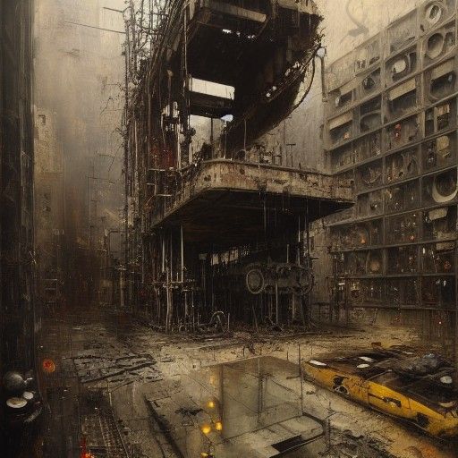 Futile Resistance: Surreal Dieselpunk Cyberpunk Fusion