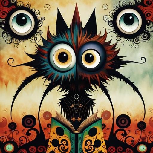 Gothic Punk Girl Reading: A Modern Fairytale