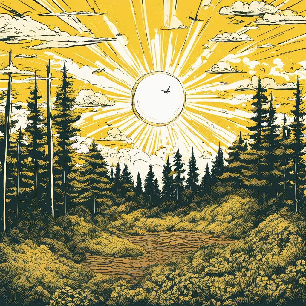 Sun-Drenched Forest Ambiance