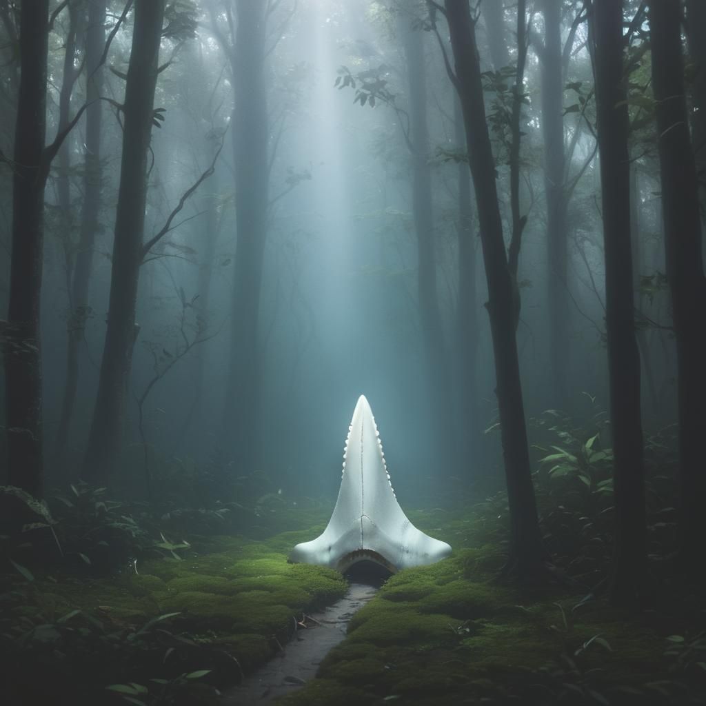 Detailed Shark Tooth Close-Up