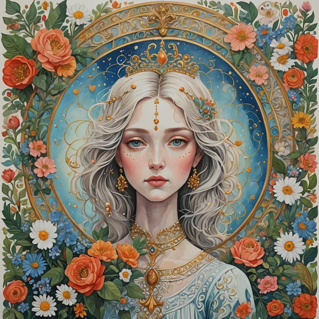 Detailed Gouache Painting: A Lover's Plea