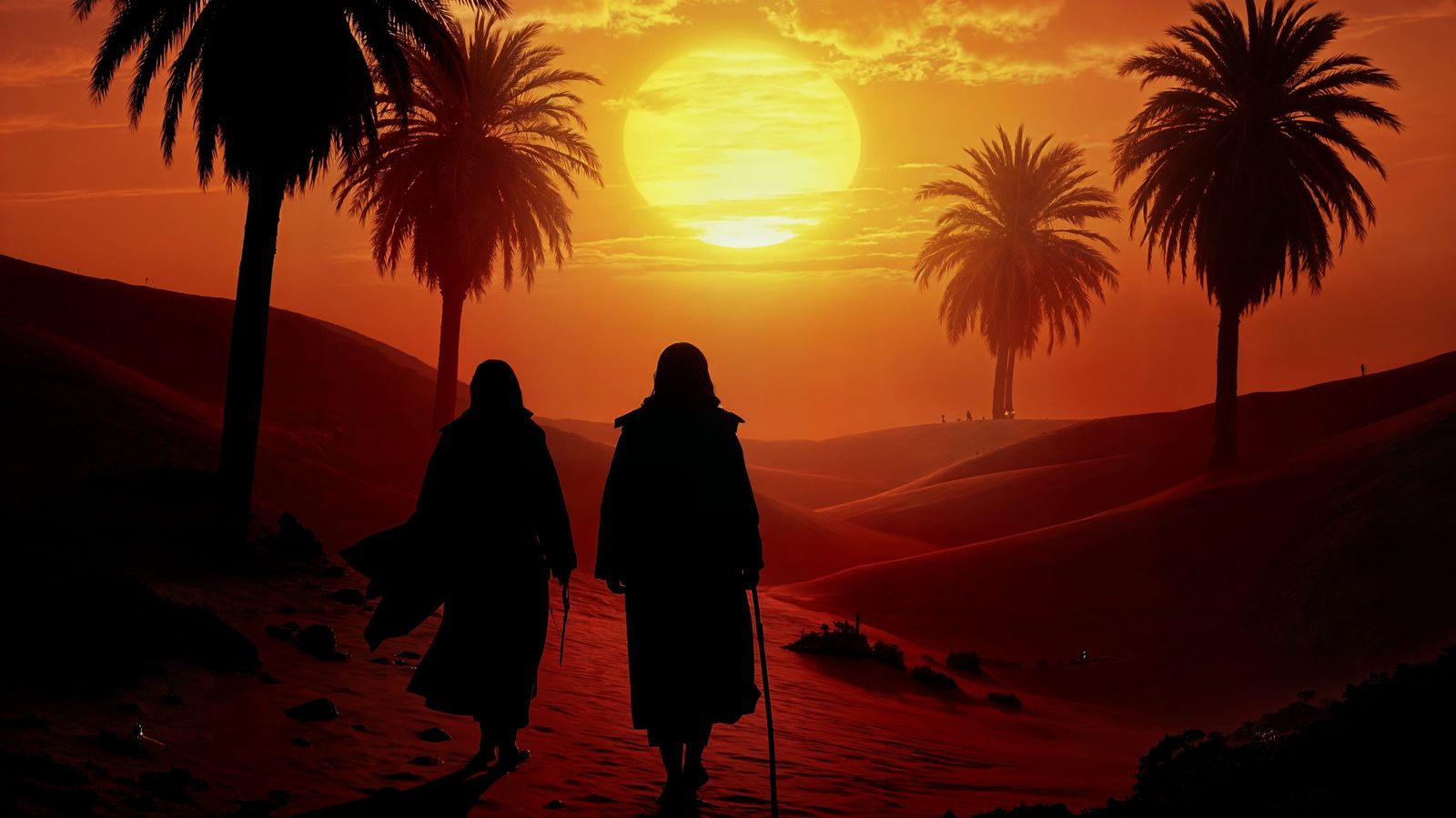 Nomadic Tribes at Sunset