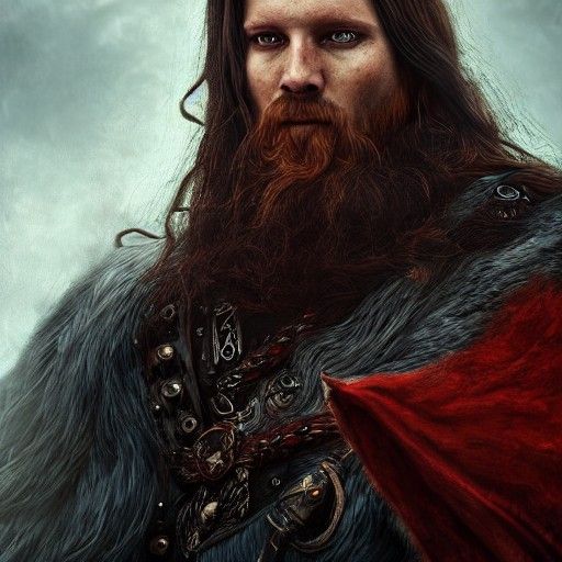 Viking Eric the Red Portrait in Dittmann Style